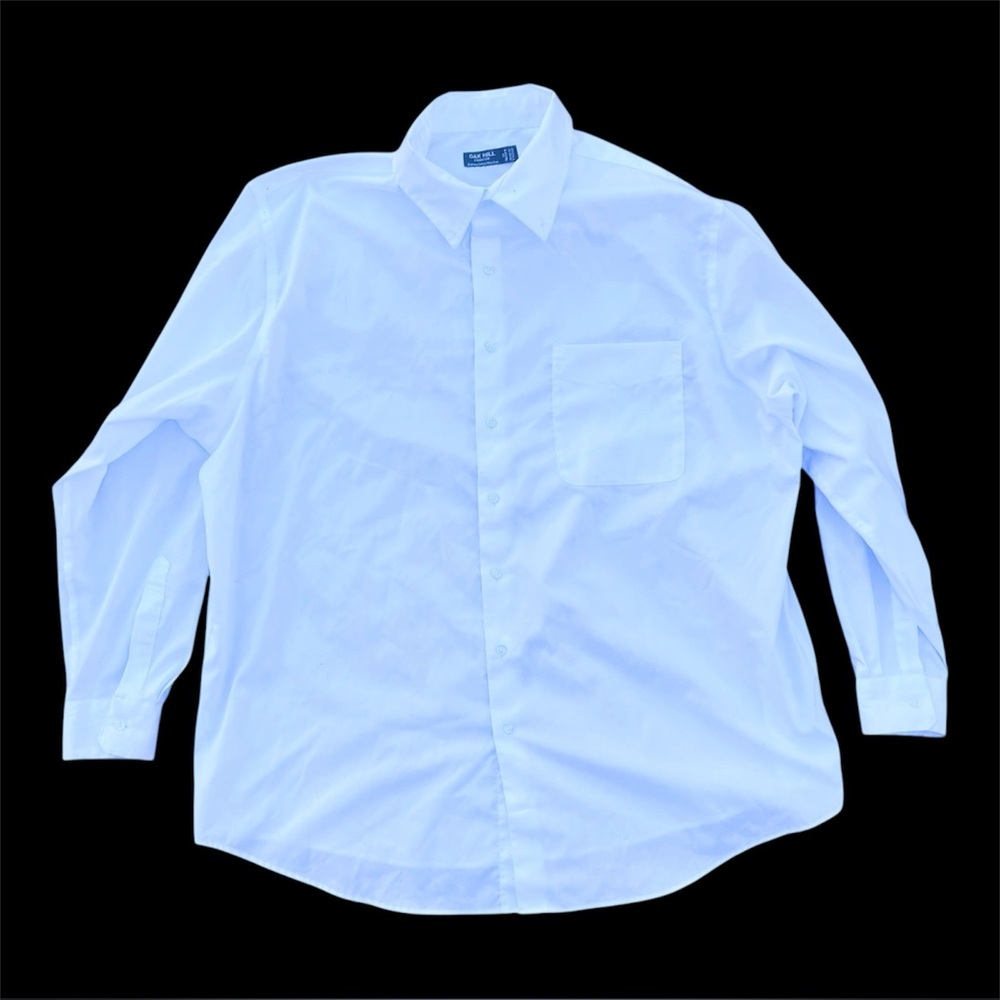 Oak Hill White Button Up Dress Shirt White Men’s Size 36/37 T